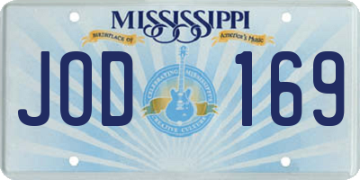MS license plate JOD169