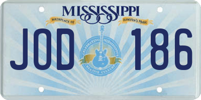 MS license plate JOD186