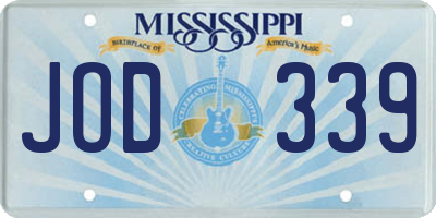 MS license plate JOD339
