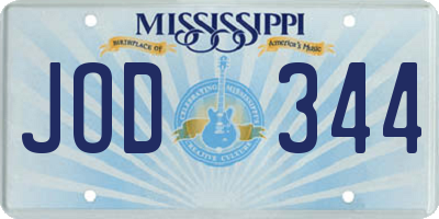 MS license plate JOD344