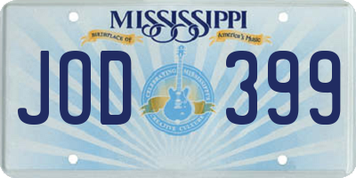 MS license plate JOD399
