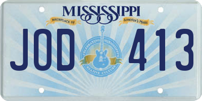 MS license plate JOD413
