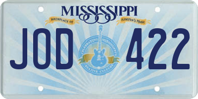MS license plate JOD422