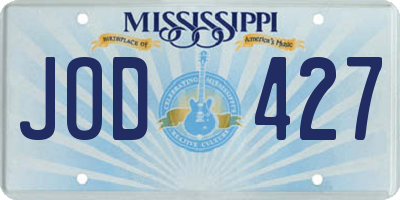 MS license plate JOD427