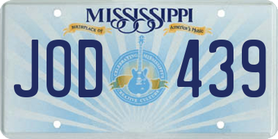 MS license plate JOD439