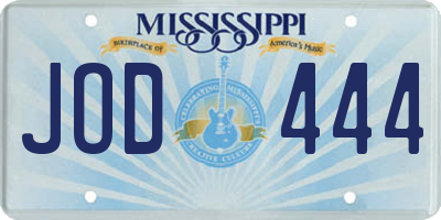 MS license plate JOD444
