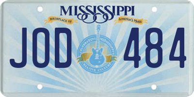 MS license plate JOD484