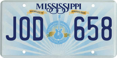 MS license plate JOD658