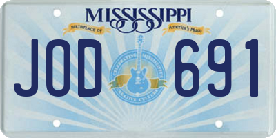 MS license plate JOD691