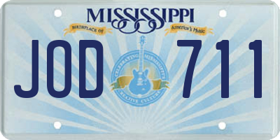 MS license plate JOD711