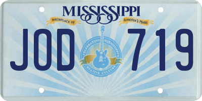 MS license plate JOD719
