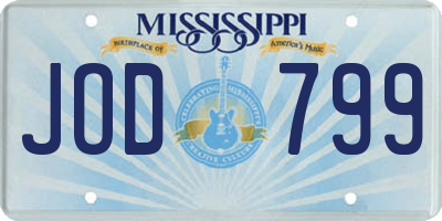 MS license plate JOD799