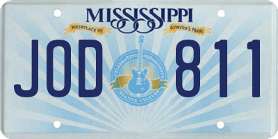 MS license plate JOD811