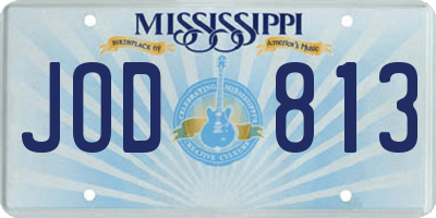 MS license plate JOD813