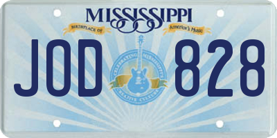 MS license plate JOD828