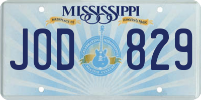 MS license plate JOD829