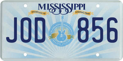 MS license plate JOD856