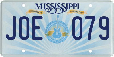 MS license plate JOE079