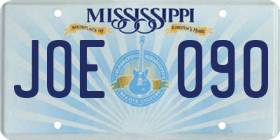 MS license plate JOE090