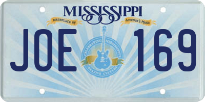 MS license plate JOE169