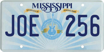 MS license plate JOE256