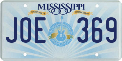 MS license plate JOE369