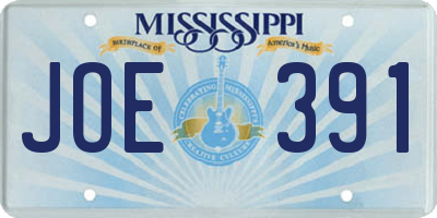 MS license plate JOE391