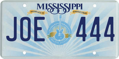 MS license plate JOE444