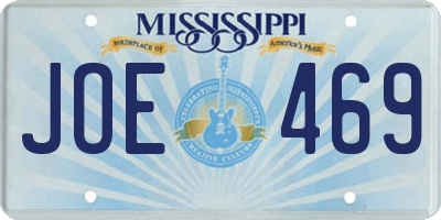MS license plate JOE469