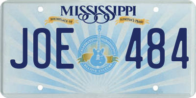 MS license plate JOE484