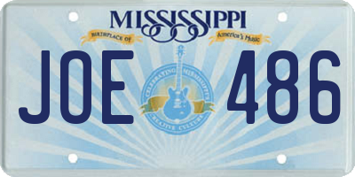 MS license plate JOE486