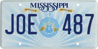 MS license plate JOE487