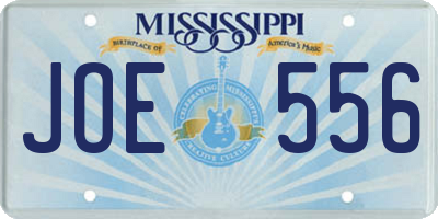 MS license plate JOE556