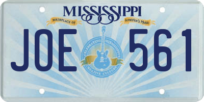 MS license plate JOE561