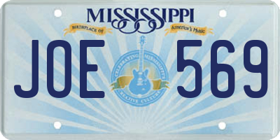 MS license plate JOE569