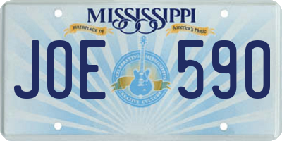 MS license plate JOE590