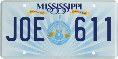 MS license plate JOE611