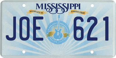MS license plate JOE621