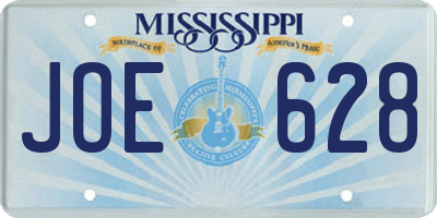 MS license plate JOE628