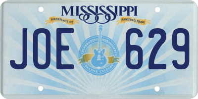 MS license plate JOE629