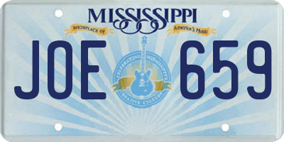MS license plate JOE659