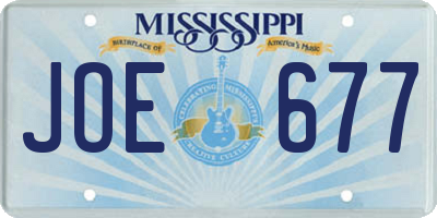 MS license plate JOE677