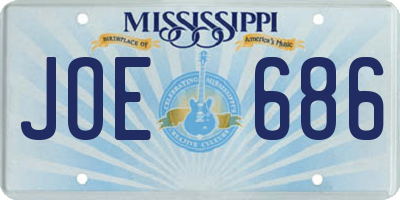 MS license plate JOE686