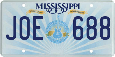 MS license plate JOE688