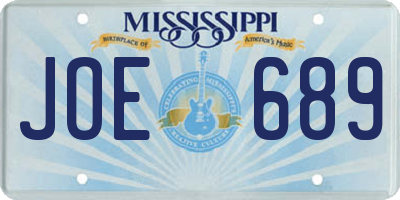 MS license plate JOE689
