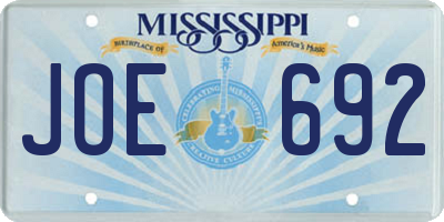 MS license plate JOE692