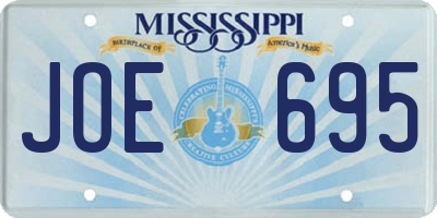 MS license plate JOE695
