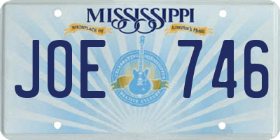 MS license plate JOE746