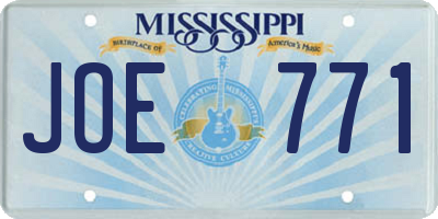 MS license plate JOE771