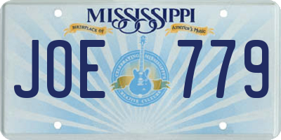 MS license plate JOE779